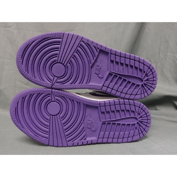 Jordan 1 Mid (PS) Leather Girls Purple White Size 1Y BRAND NEW IN BOX! - Picture 11 of 11